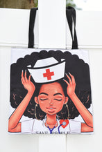 Load image into Gallery viewer, Nurse V Medical Professional Nurse Tote Bags for RN, LPN, CNA, PA, EMT - &quot;I Am A Black Nurse&quot;
