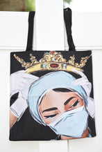 Load image into Gallery viewer, Nurse V Medical Professional Nurse Tote Bags for RN, LPN, CNA, PA, EMT - &quot;Nurse Queen&quot;
